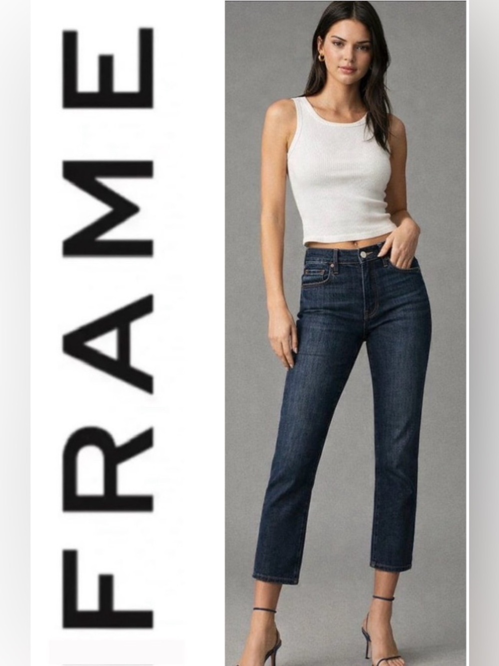 - Frame jeans Le Carçon Crop by Anthropologie - $220